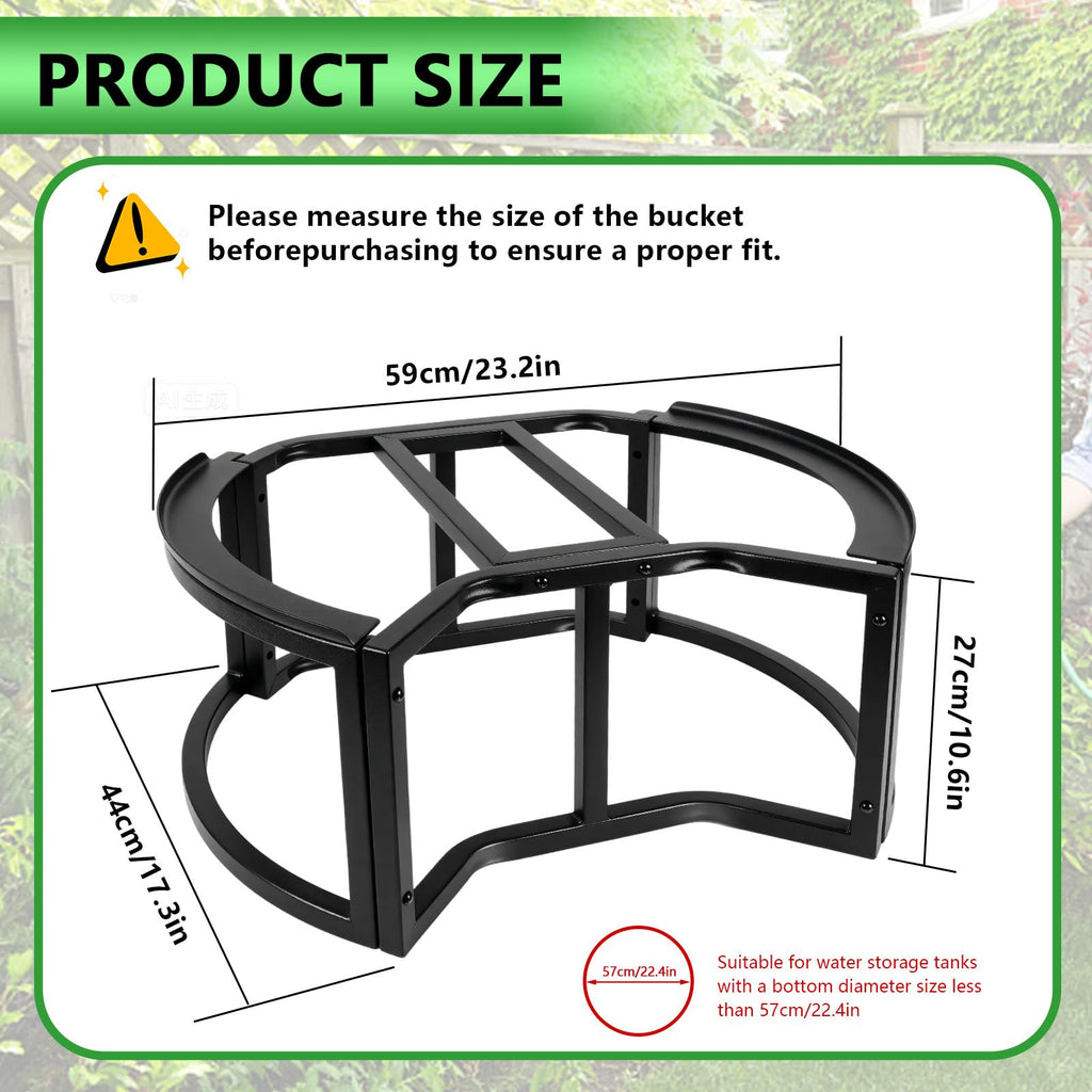 Heavy-Duty Stainless Steel Rain Barrel Stand Z846196