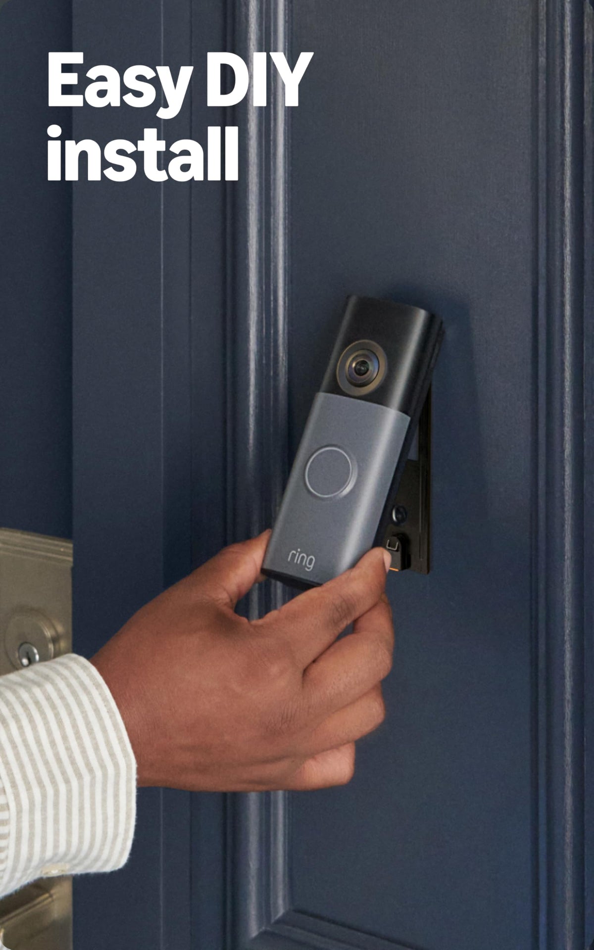 Battery Doorbell 2K Wide-Angle Speckled Gray C66623