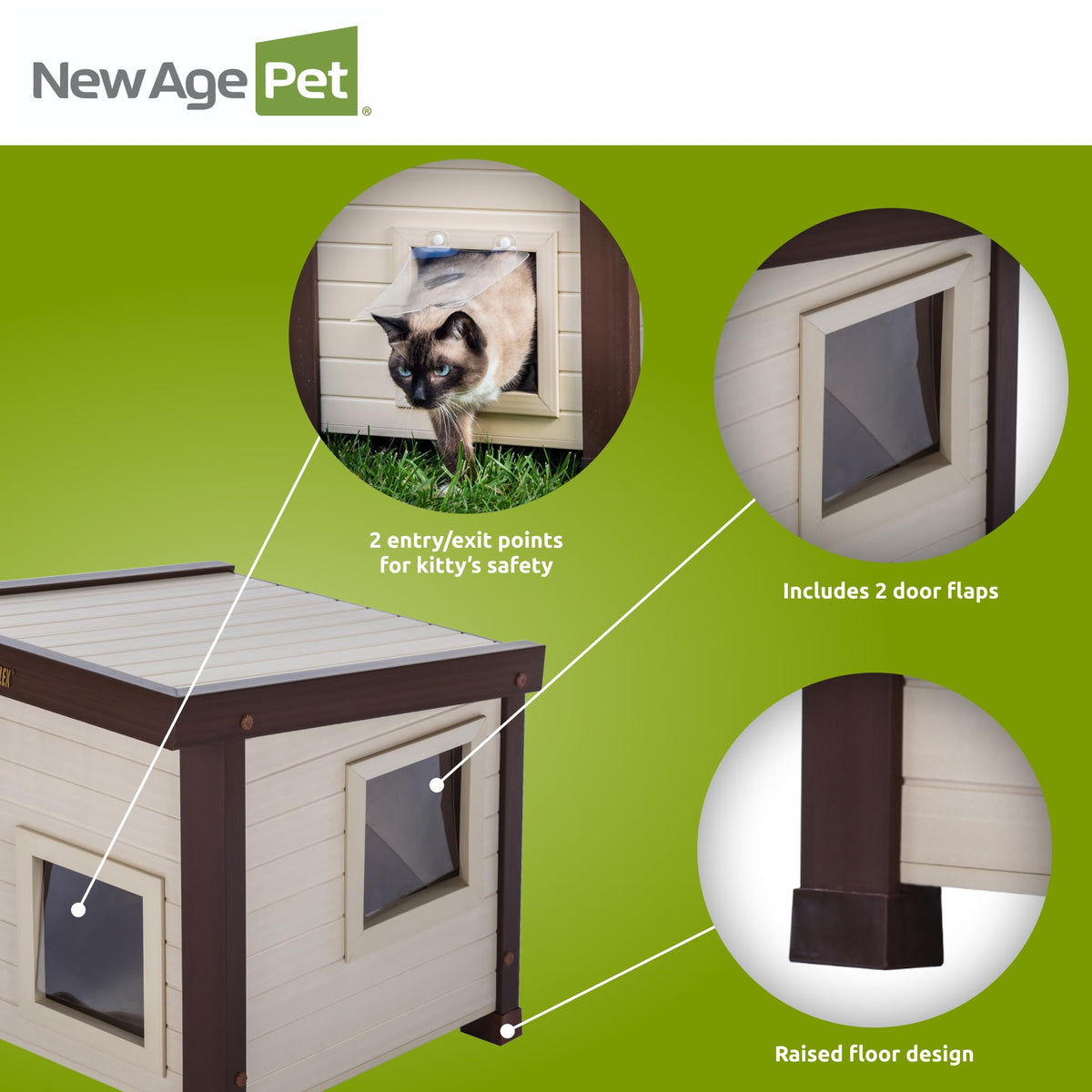 Maple Brown Outdoor Cat House O753201