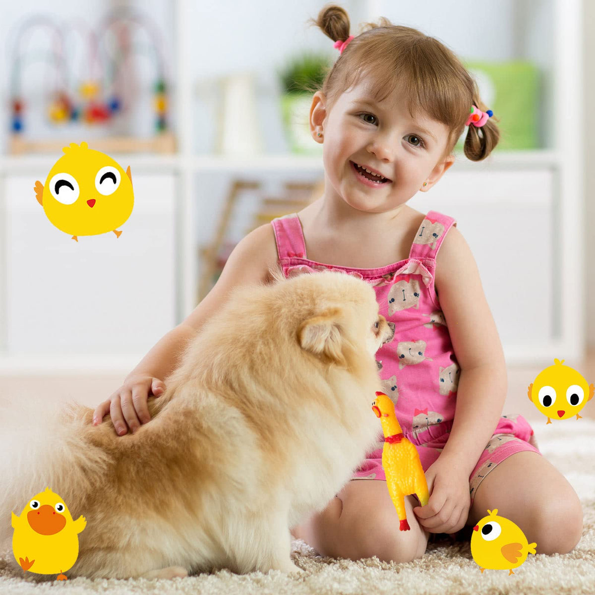 50 Pcs Yellow Rubber Chickens X610