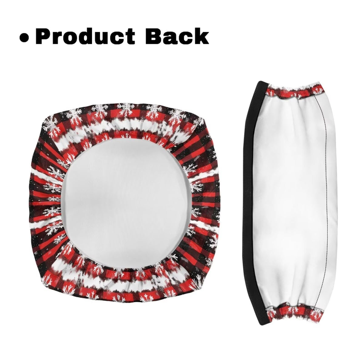 Snowflake Red Plaid Rollator Walker Seat and Backrest Cover Set J969