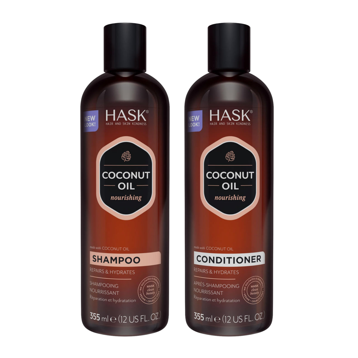 Coconut Nourishing Shampoo + Conditioner Set Sulfate-Free 12oz each V70439