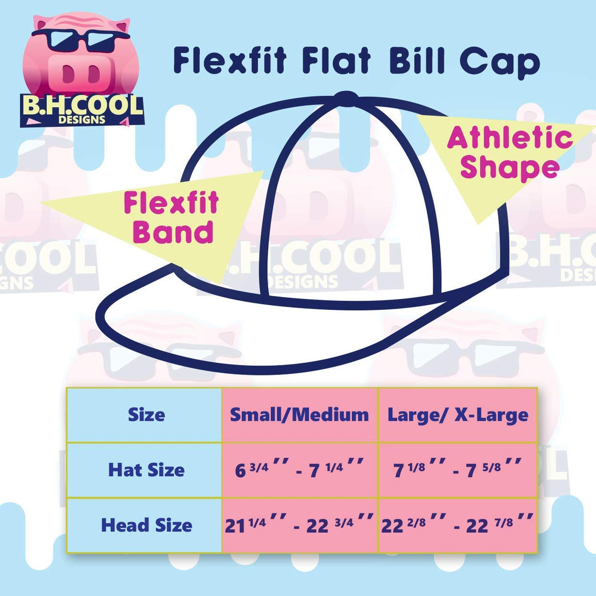 Flat Bill Fitted Hat S61313