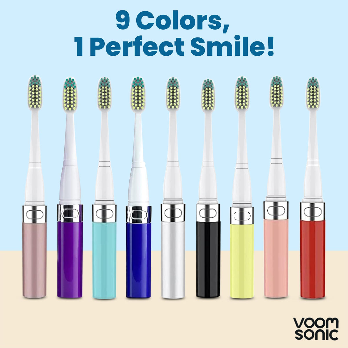 Black Blue 2-Pack Travel Electric Toothbrush M460585