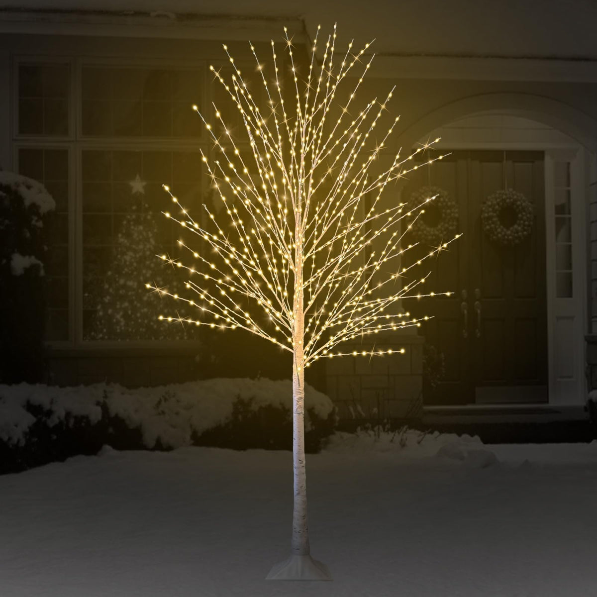 6FT Lighted Birch Tree with 880 LED Lights F9576