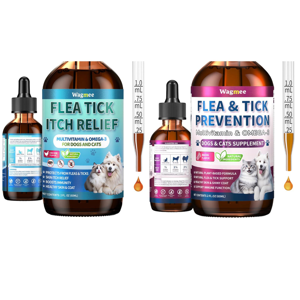 Natural Oral Flea and Tick Drops with Multivitamin for Pets Z151045