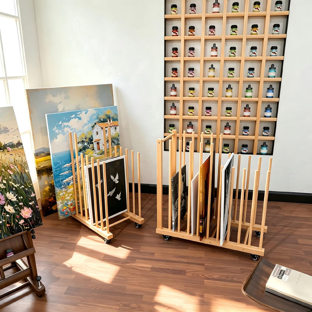Art Storage Rack with Wheels O655
