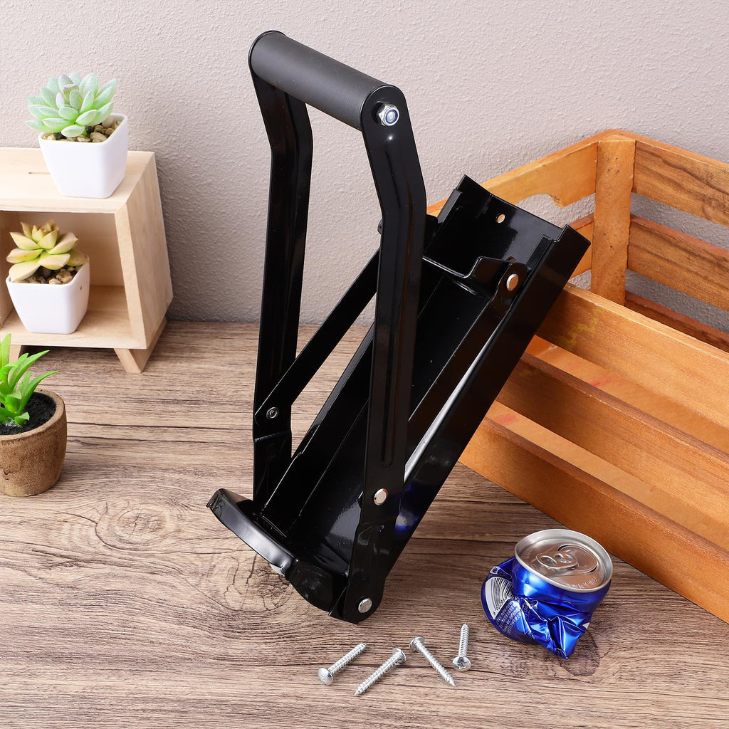 Wall Mounted Can Crusher with Folding Handle A47295