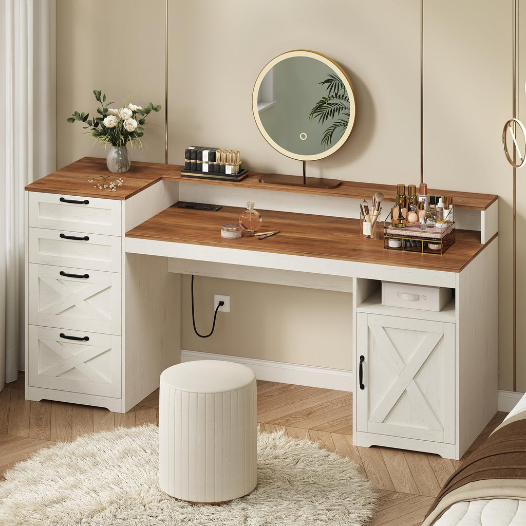 63" Computer Desk with 4 Drawers C296