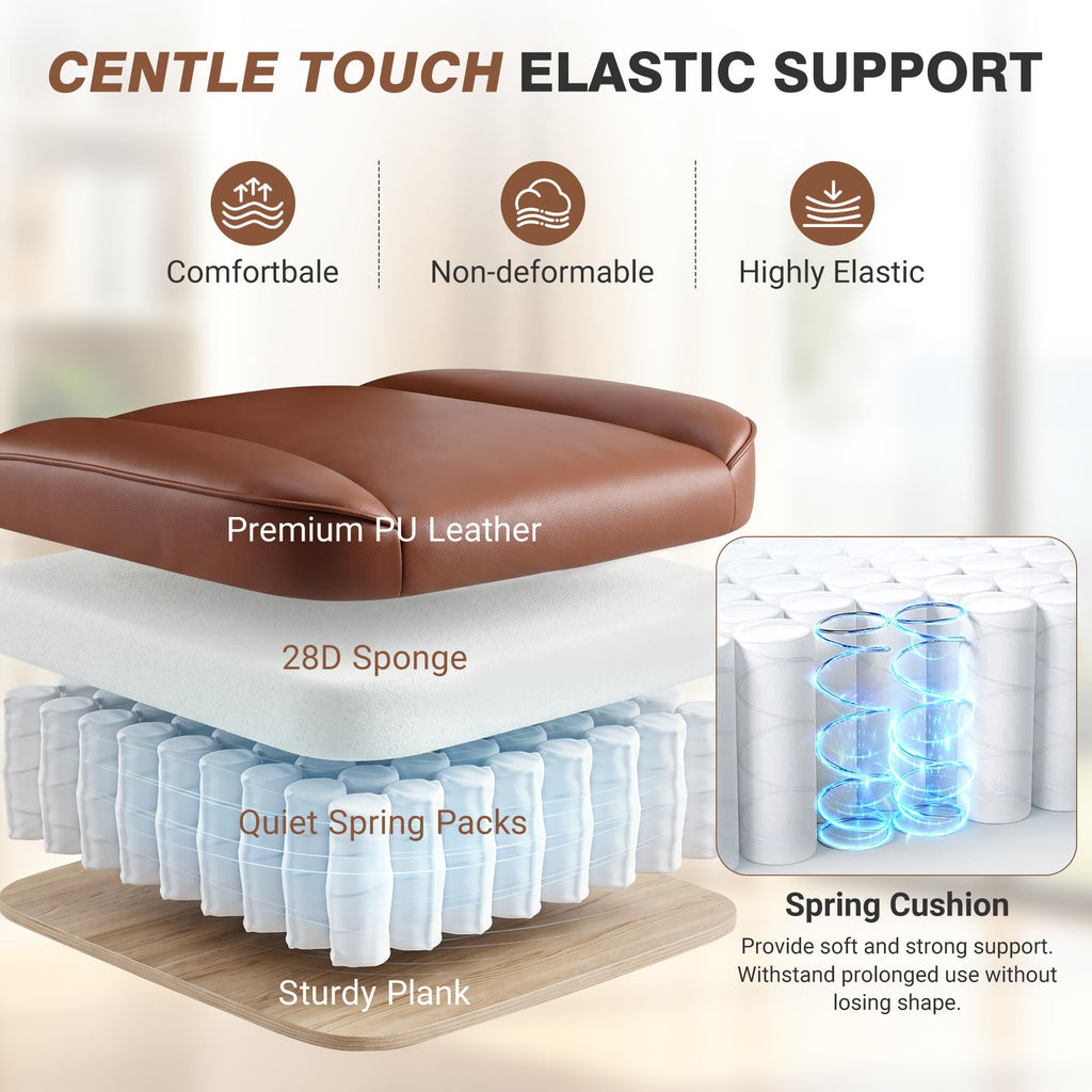 Big and Tall Leather Office Chair with Footrest I56948