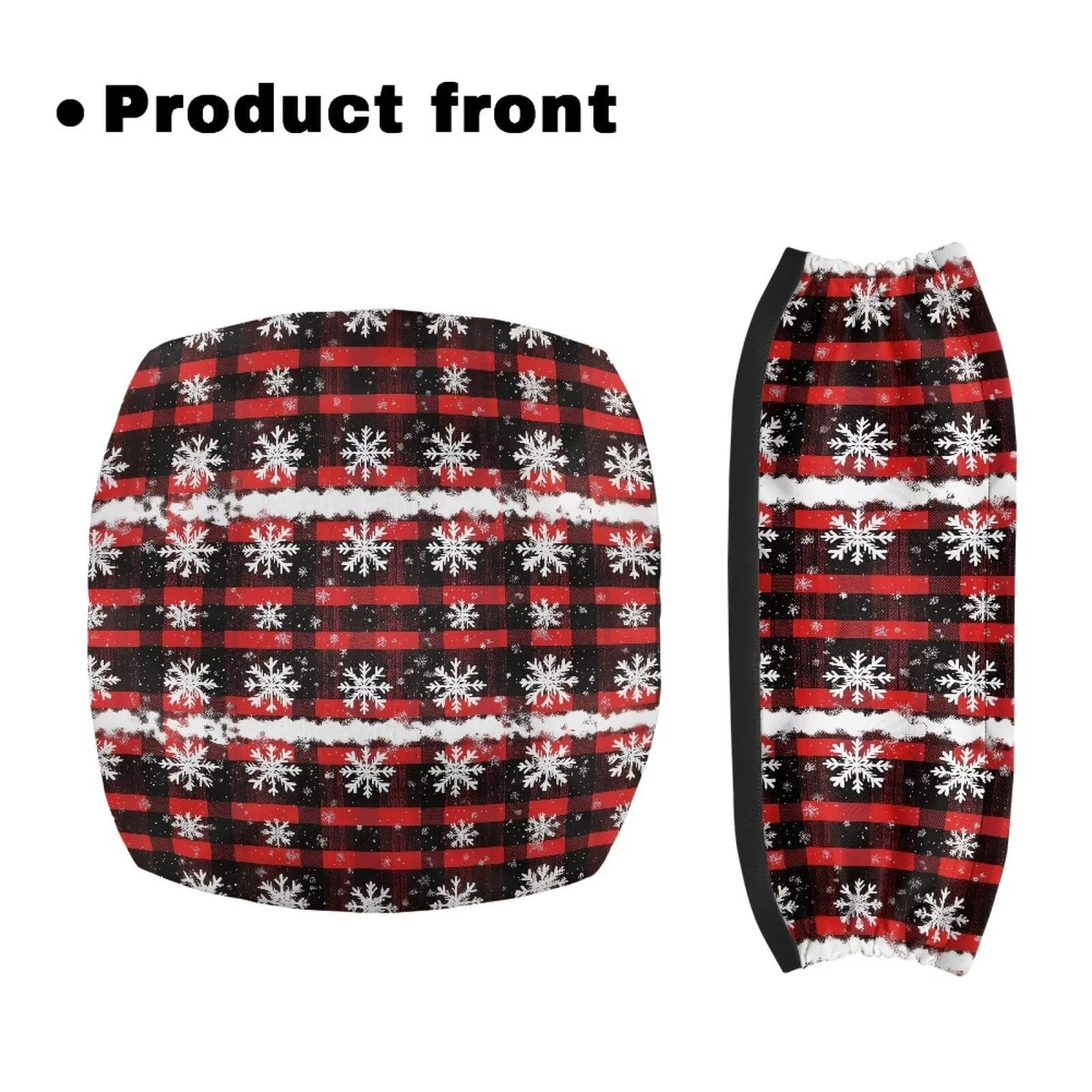 Snowflake Red Plaid Rollator Walker Seat and Backrest Cover Set J969