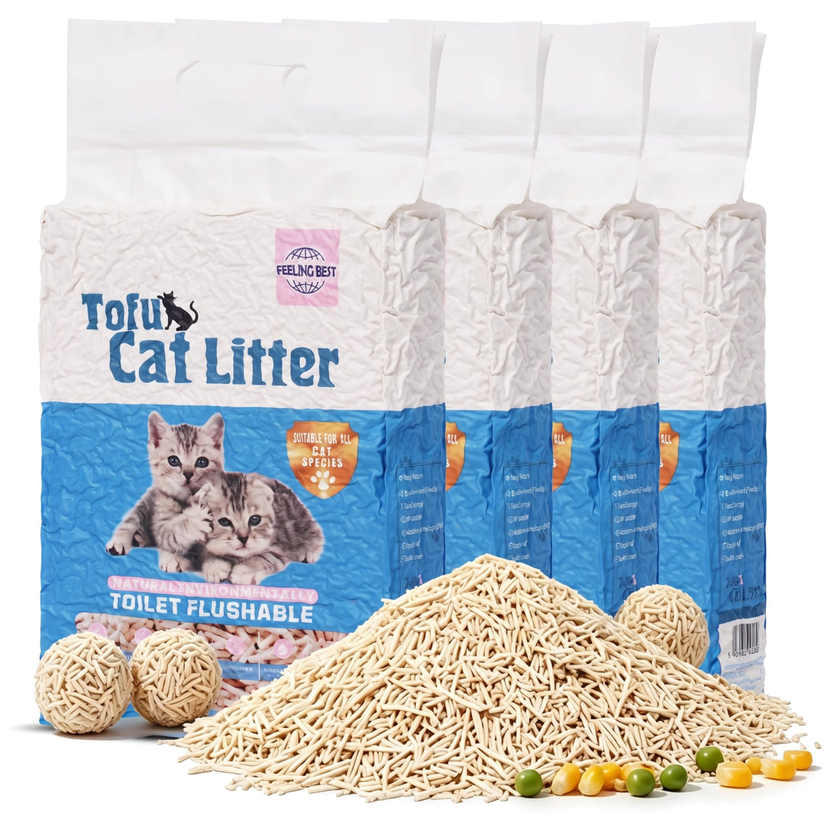 Tofu Cat Litter, Fast Clumping, 22.4 lb R348