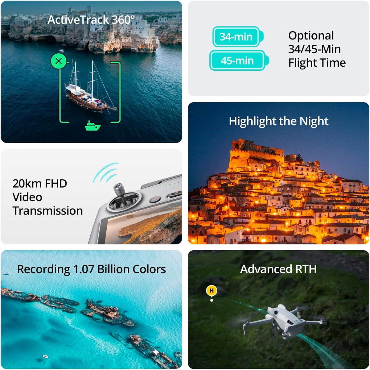 Folding Drone with 4K HDR Camera, Under 249g, 3 Batteries A4132