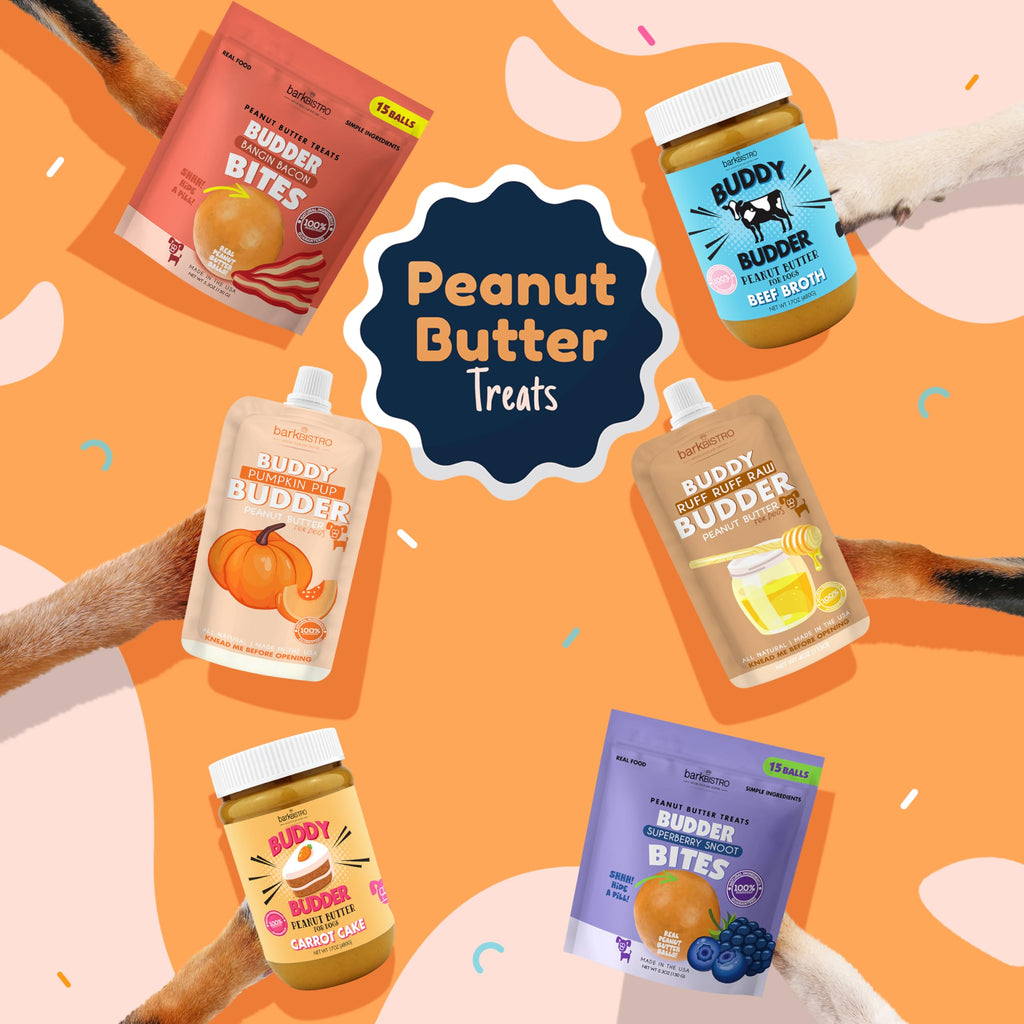 100% Natural Dog Peanut Butter Set of 3 17oz Jars I8330