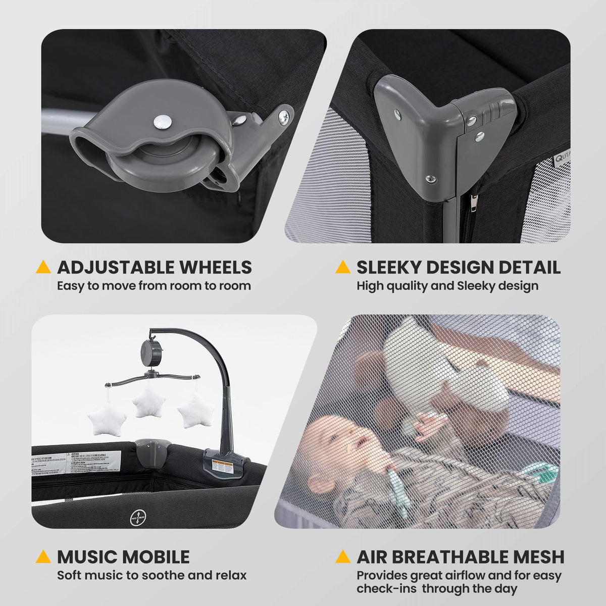 2-in-1 Pack and Play with Mattress, Bassinet and Playpen R41179