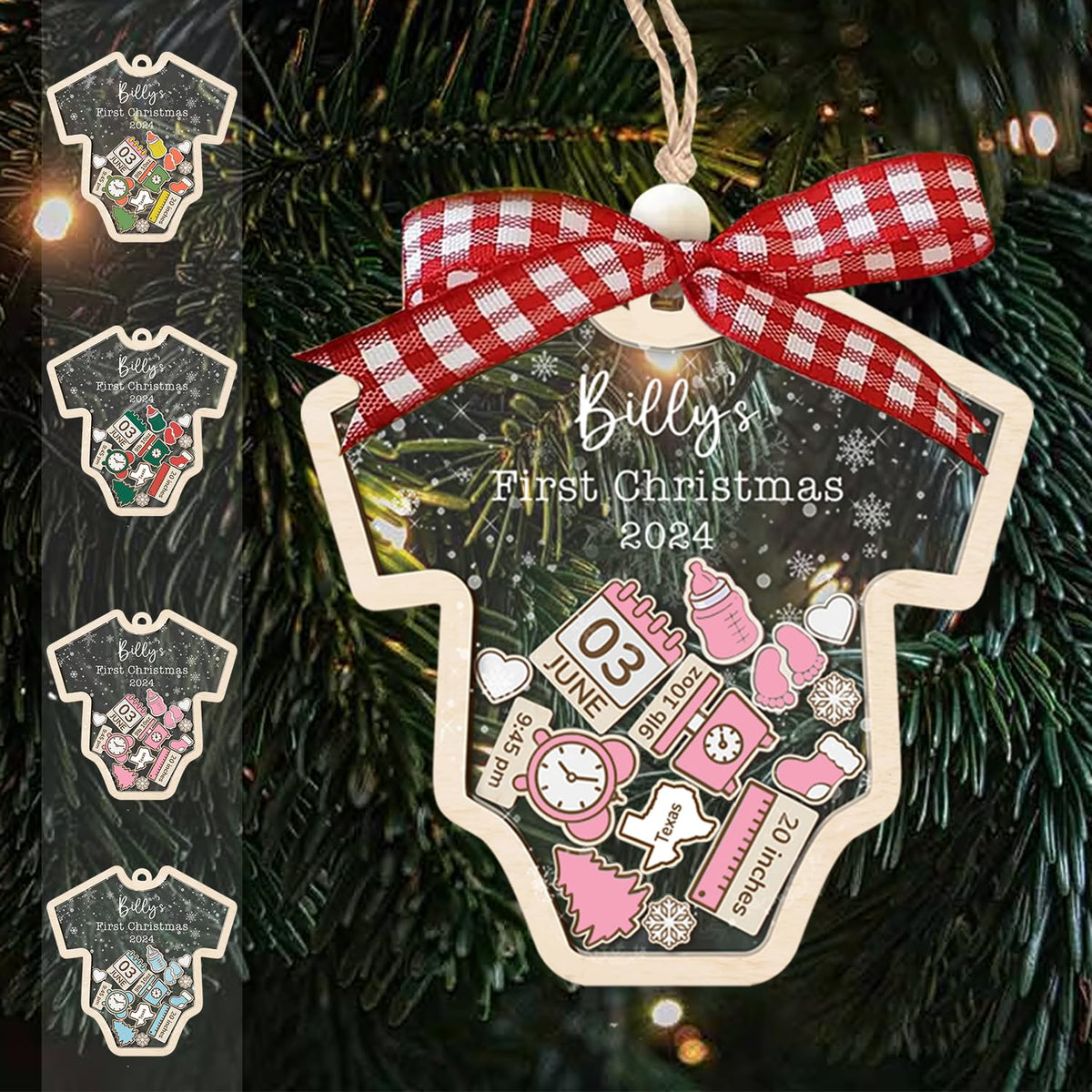 Baby's First Christmas Ornament 2026 Acrylic Wooden 5" M77635