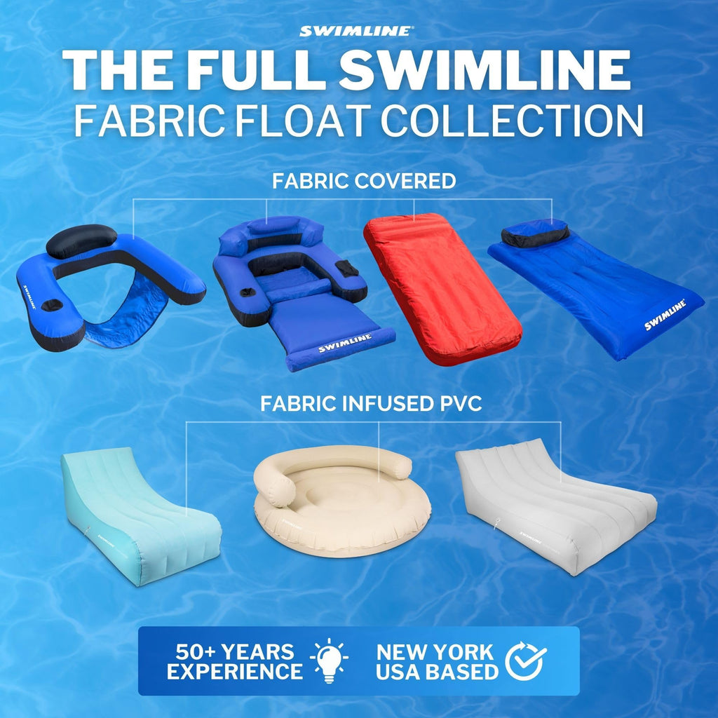 Fabric Covered Inflatable Pool Lounger with Cup Holder T584