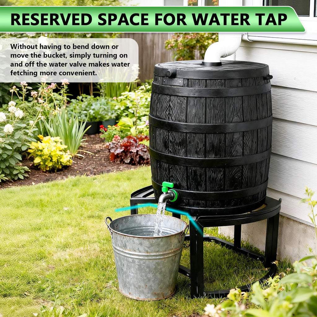 Heavy-Duty Stainless Steel Rain Barrel Stand Z846196