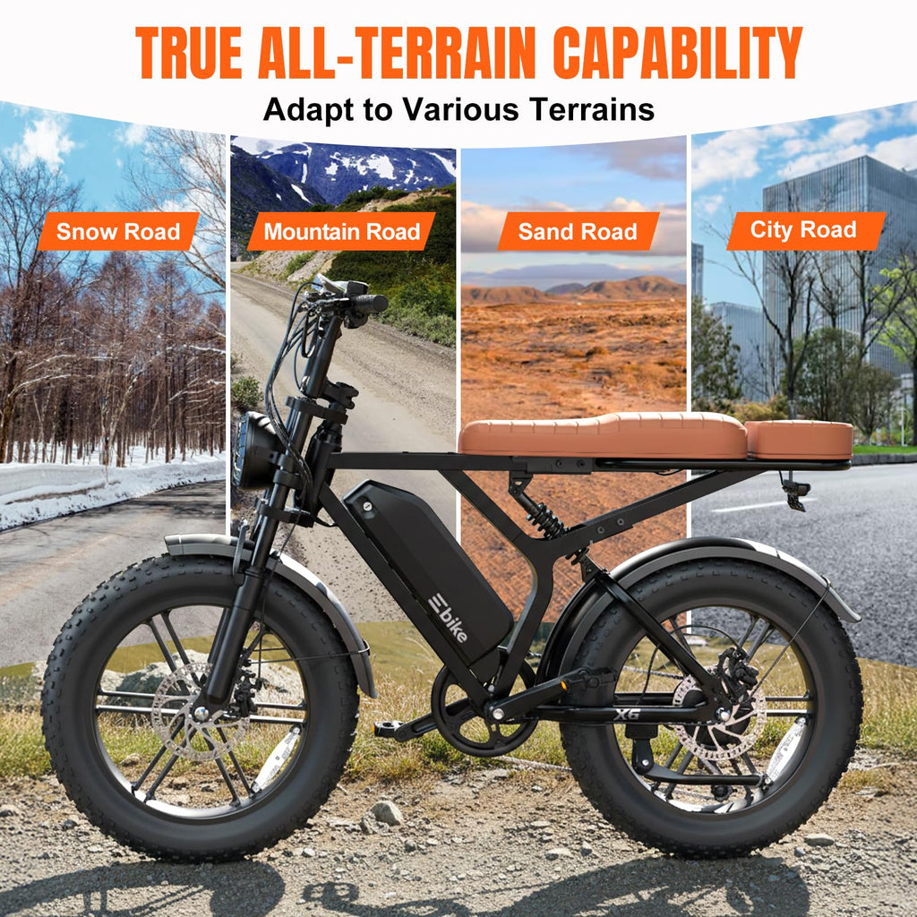 Electric Bike 48V 15 Ah Battery 2000W Peak Motor J3924