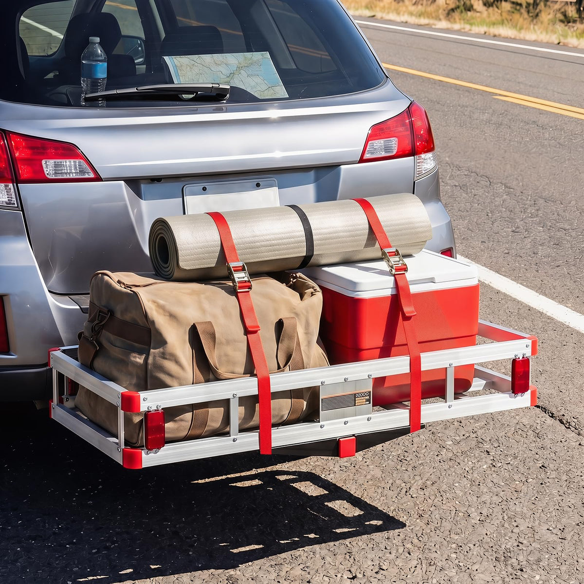 Aluminum Hitch Mount Cargo Carrier with 500LBS Capacity V11044