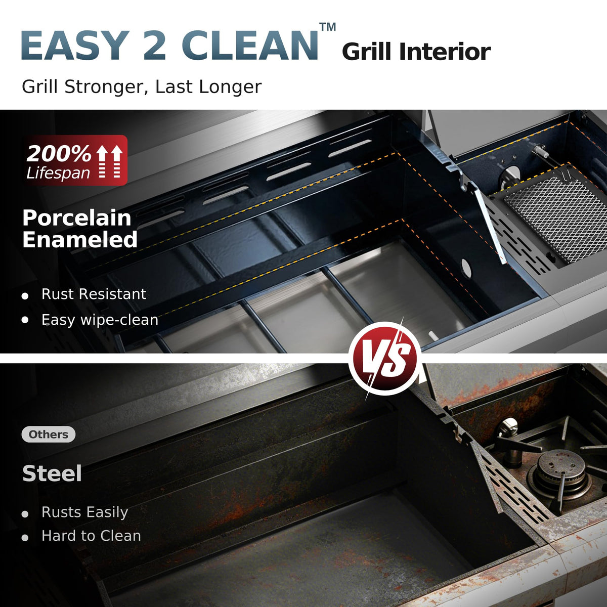4 Burner Gas Grill with Infrared Side Burner A23422