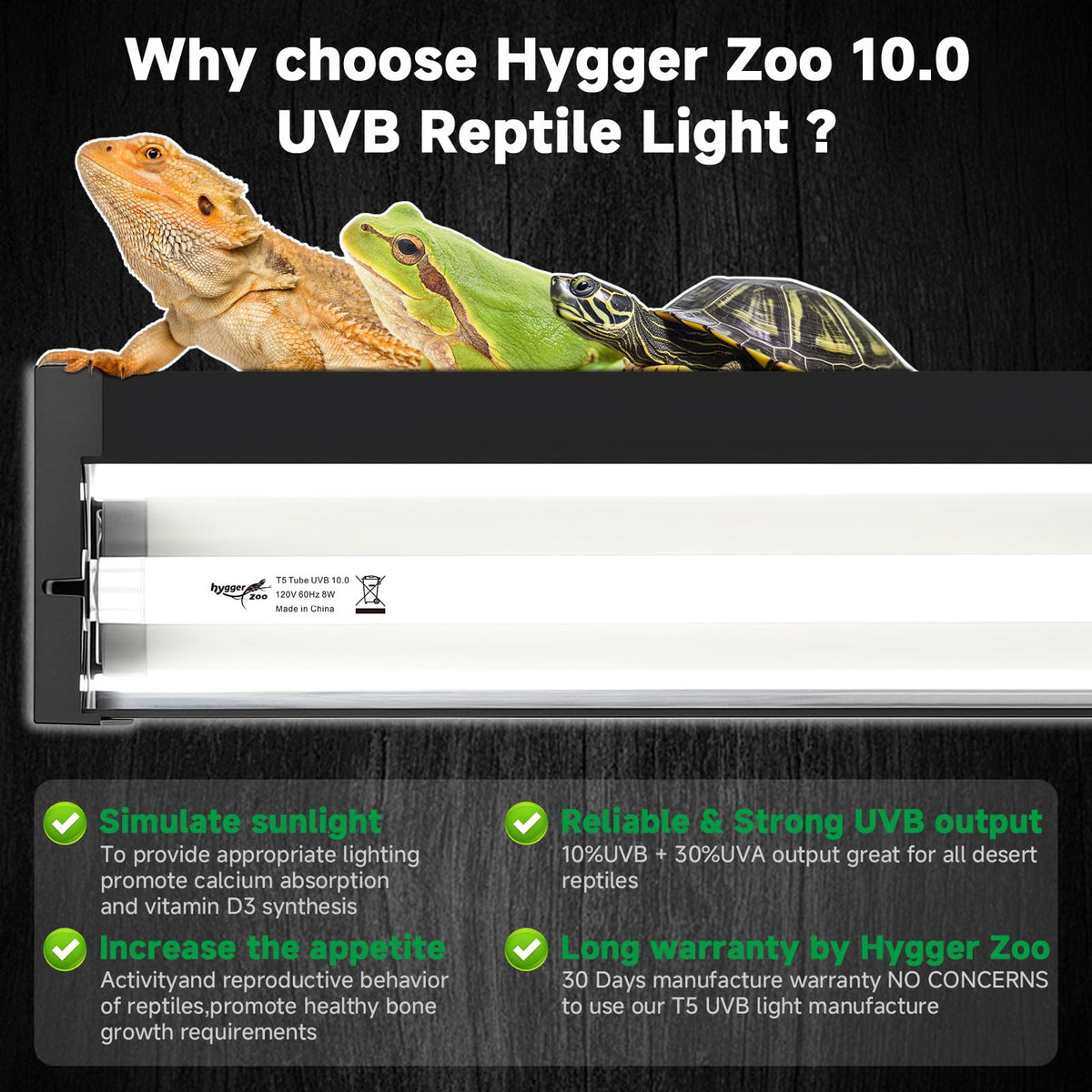 8W UVB Reptile Light Fixture Kit P1092