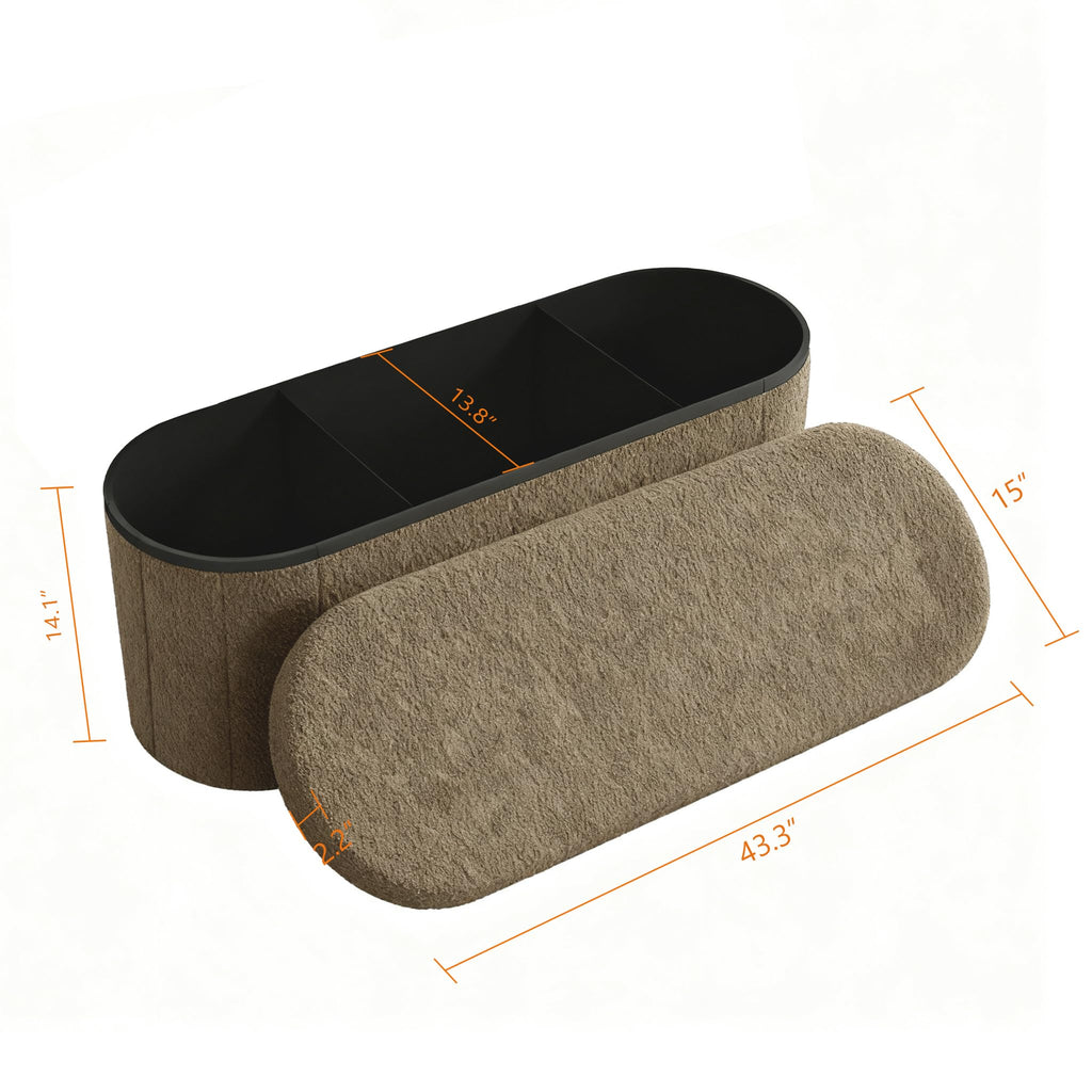 Oval Storage Ottoman F873750