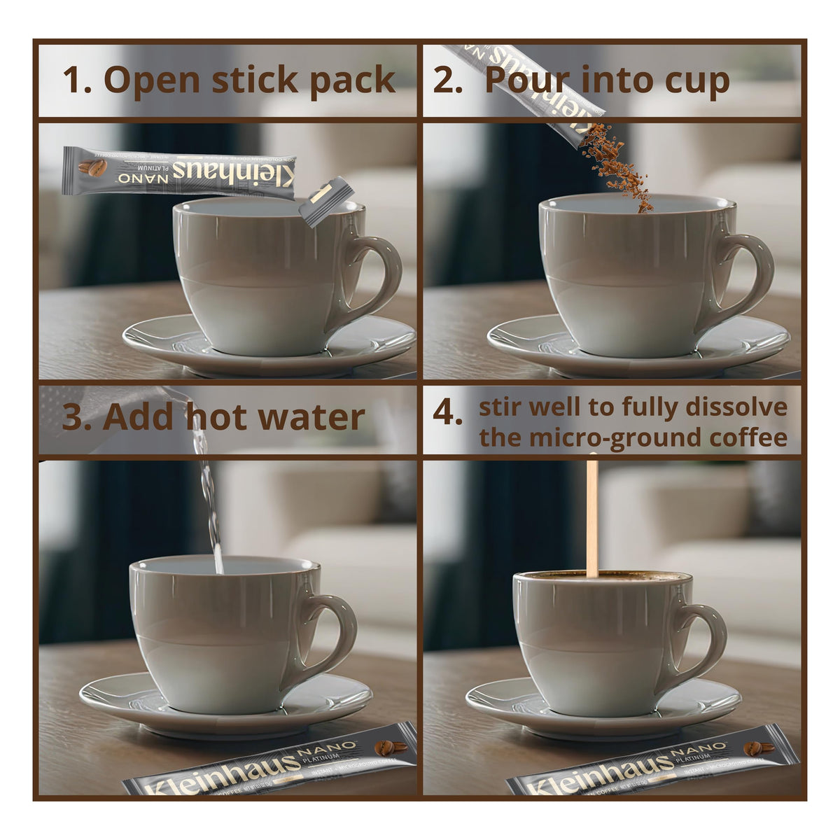 Dark Roast Instant Coffee Packets K645