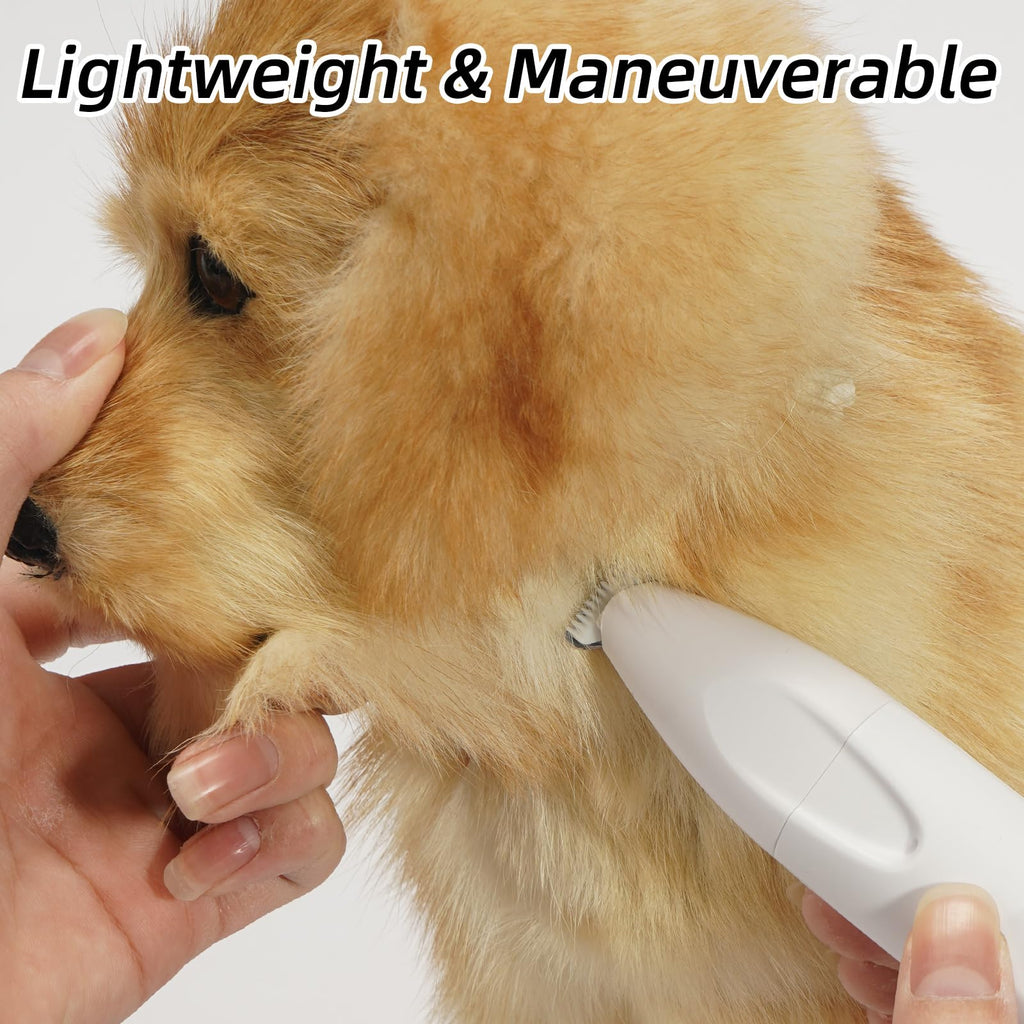Quiet 2-in-1 Pet Hair Trimmer & Nail Grinder with LED Light O258