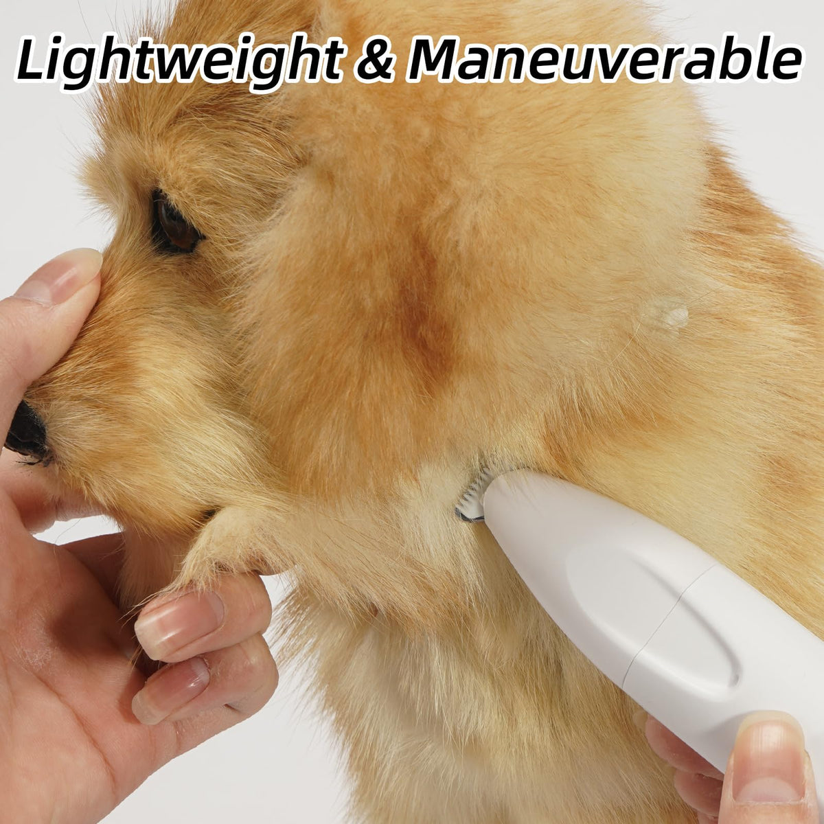 Quiet 2-in-1 Pet Hair Trimmer & Nail Grinder with LED Light O258