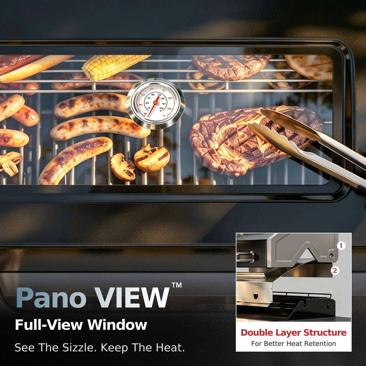 4 Burner Gas Grill with Infrared Side Burner A23422