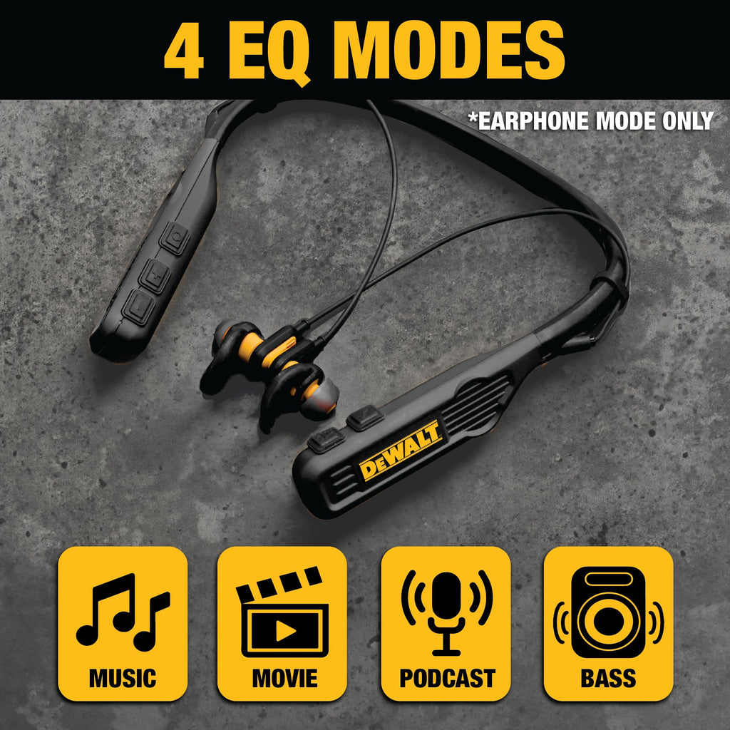 Black 2-in-1 Neckband Bluetooth Headphones P43810