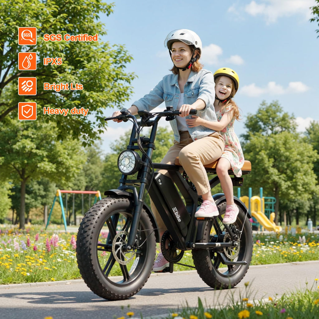 Electric Bike 48V 15 Ah Battery 2000W Peak Motor J3924
