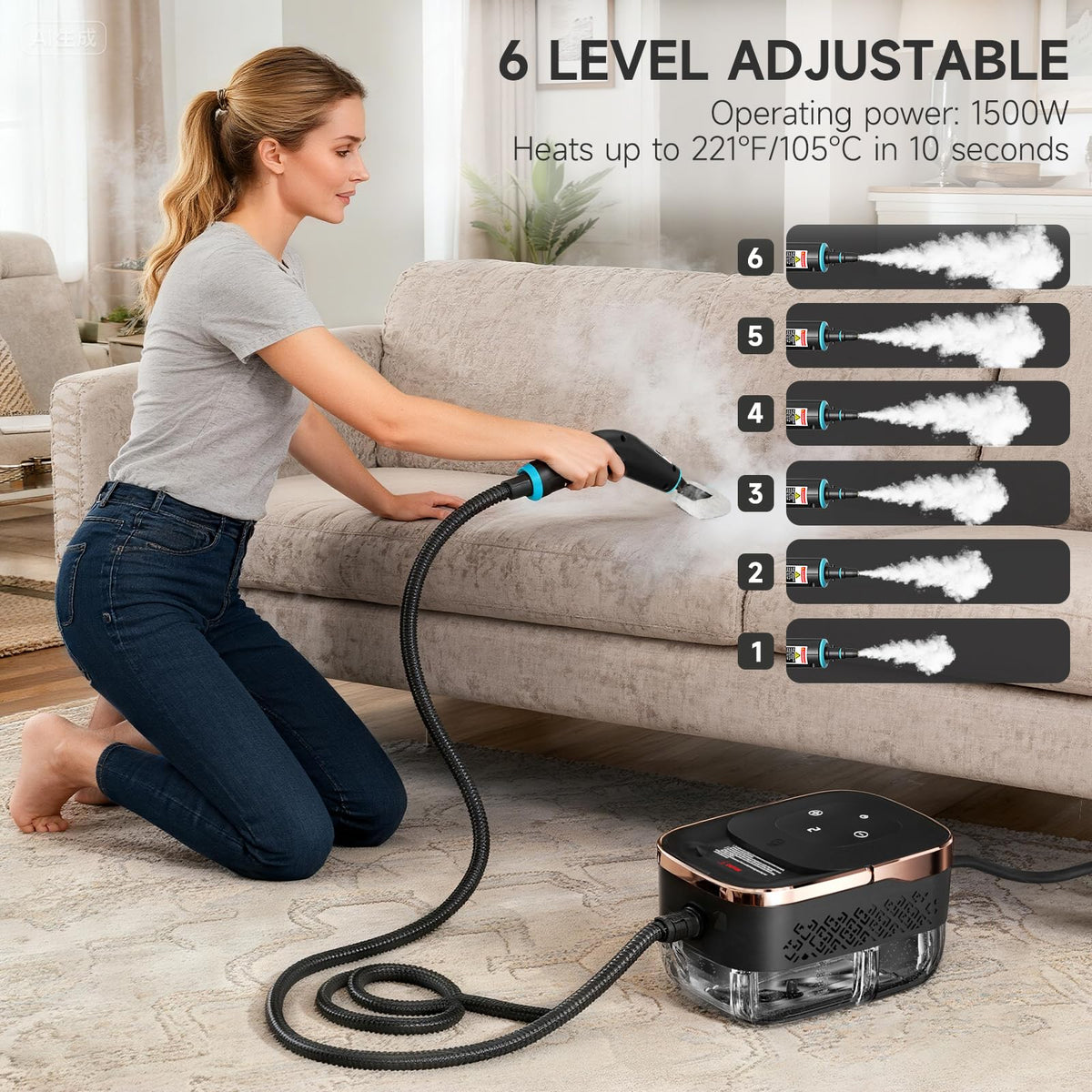 Steam Cleaner with Replacement Heads A327