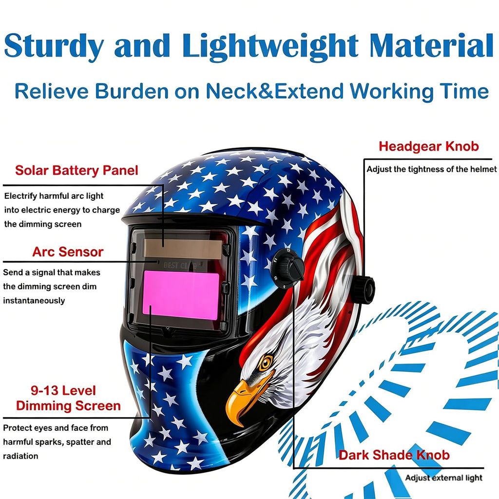 Auto Darkening Welding Helmet with Adjustable Shade Range 4/9-13 F169682