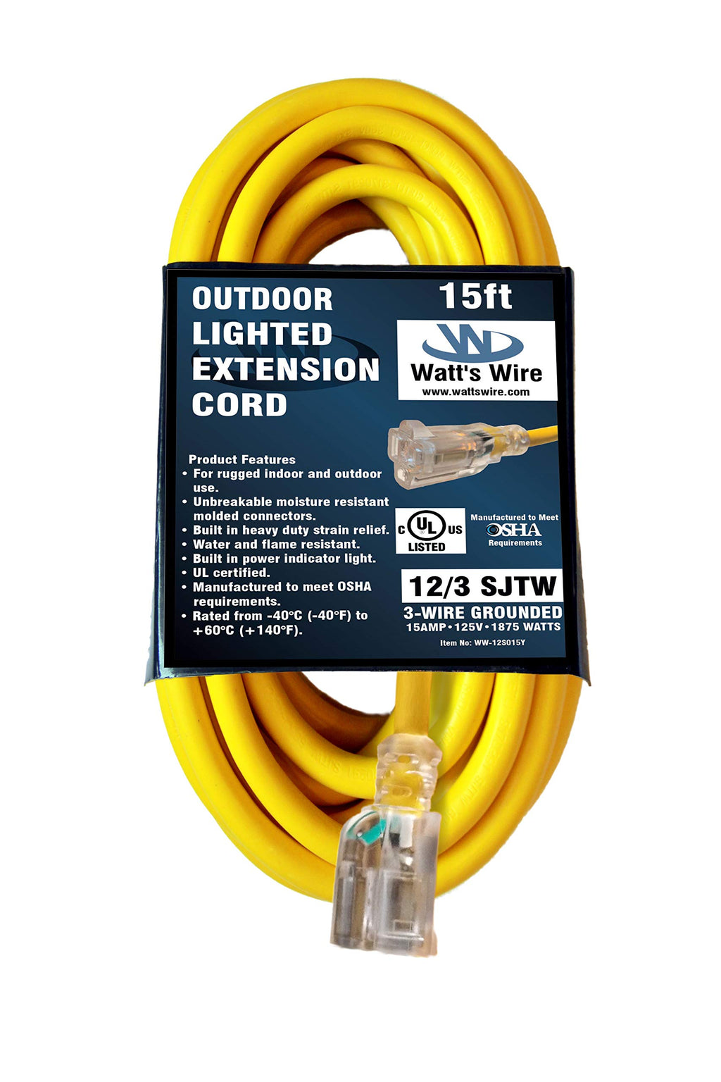 15 ft 12 Gauge Heavy Duty Extension Cord X5764