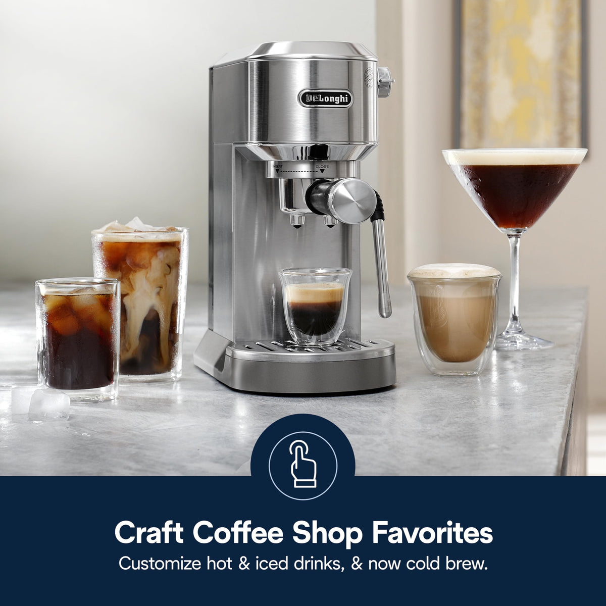 Compact Espresso Machine with Milk Frother S107907