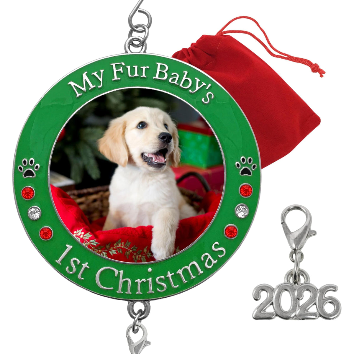 Dog Christmas Photo Ornament 3-Pack 3 Inch B9288
