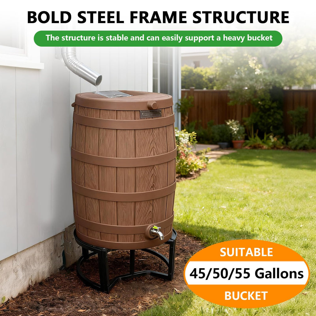 Heavy-Duty Stainless Steel Rain Barrel Stand Z846196