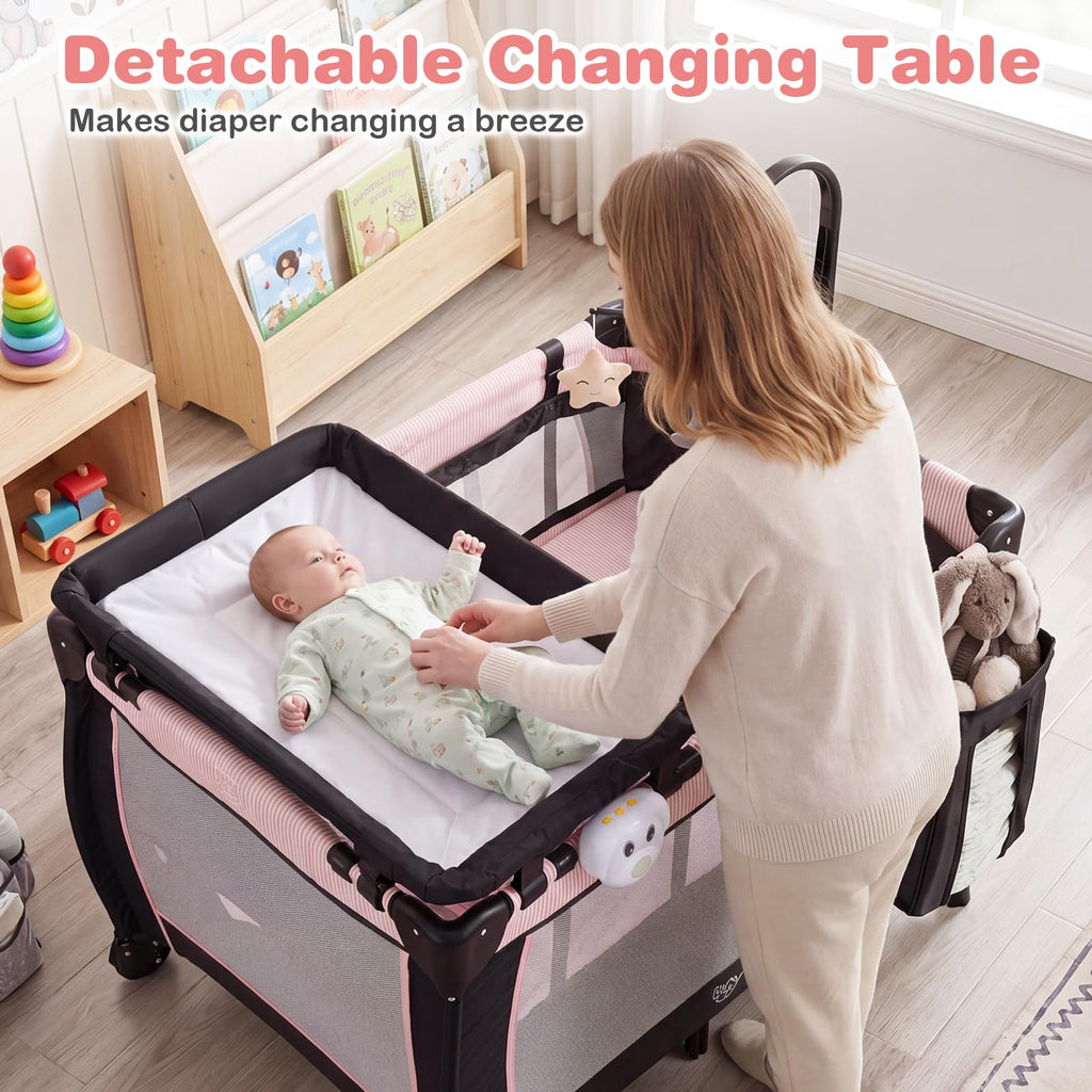 3 in 1 Pack and Play Portable Baby Playard with Bassinet B290544