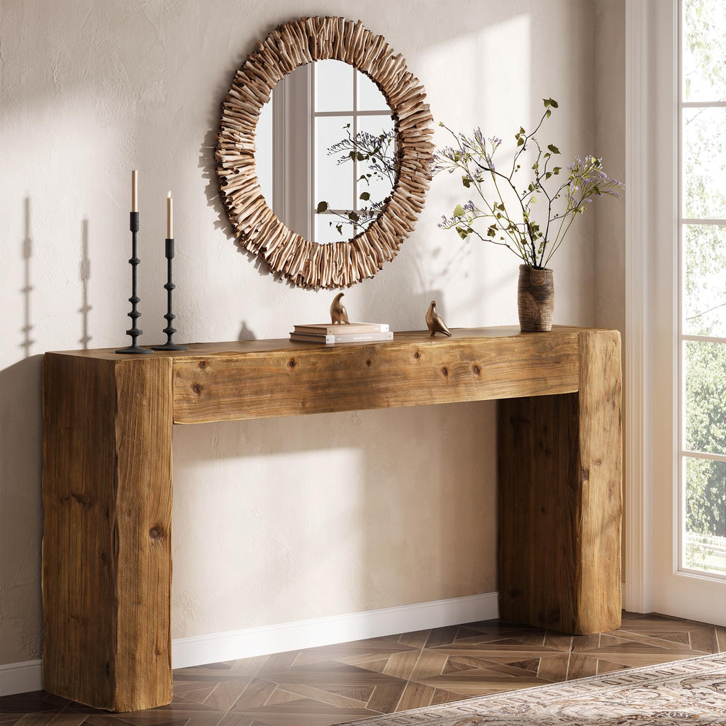 Solid Wood 63-Inch Console Table D7055
