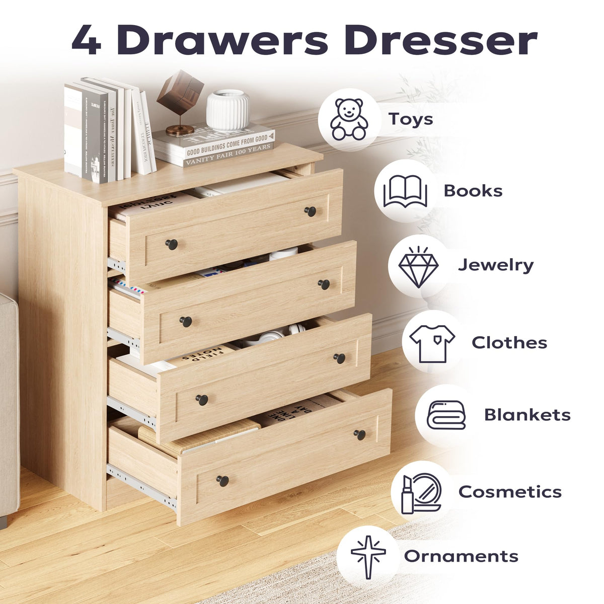 4 Drawer Dresser L308961