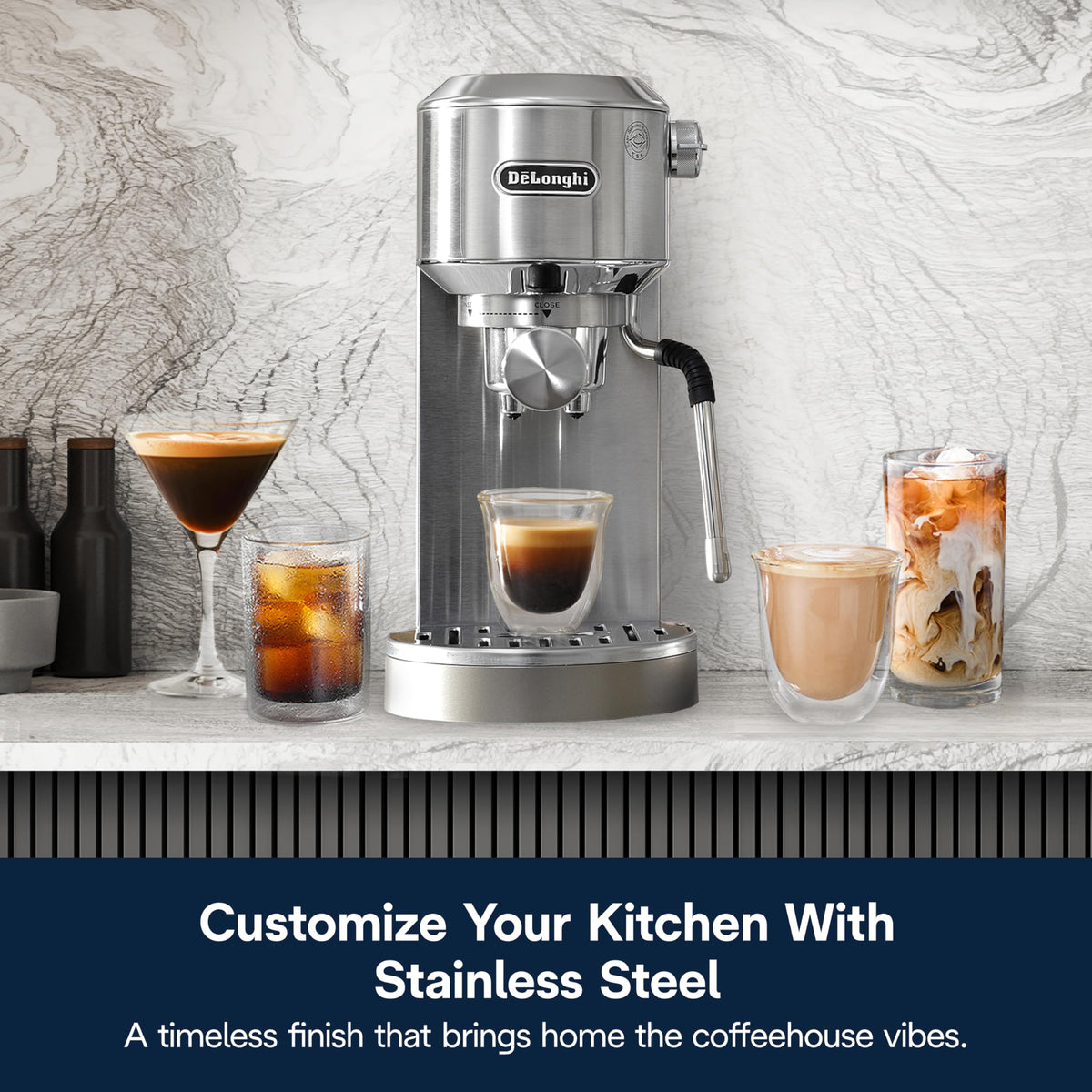 Compact Espresso Machine with Milk Frother S107907