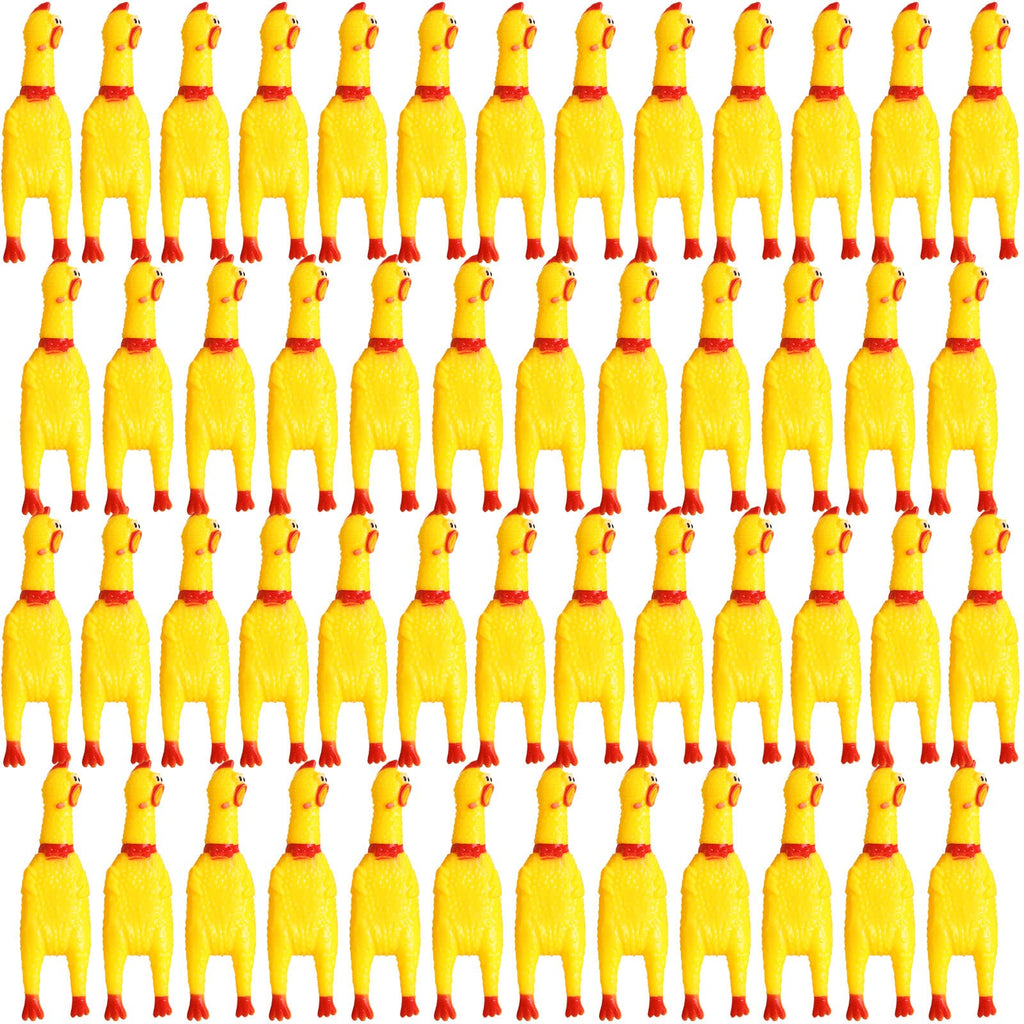 50 Pcs Yellow Rubber Chickens X610