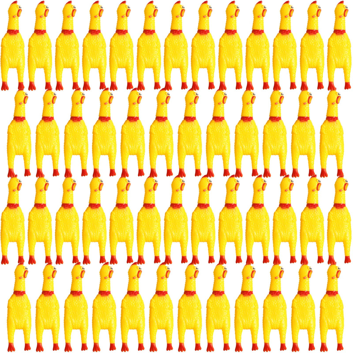 50 Pcs Yellow Rubber Chickens X610