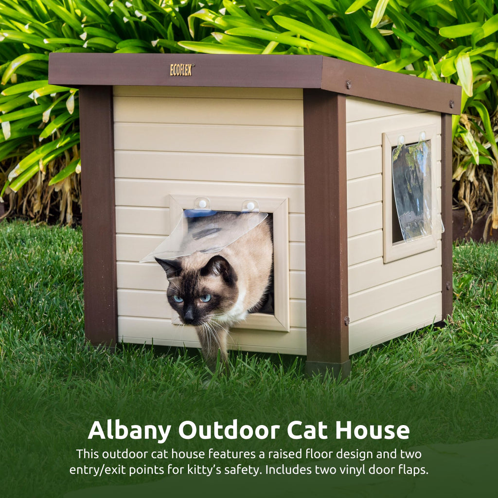 Maple Brown Outdoor Cat House O753201