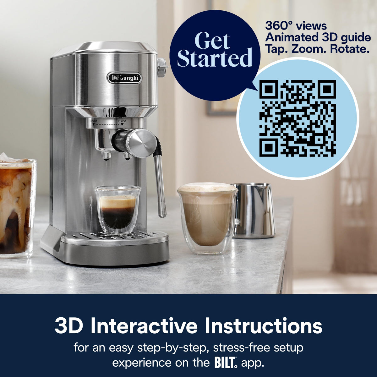 Compact Espresso Machine with Milk Frother S107907