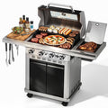 4 Burner Gas Grill with Infrared Side Burner A23422
