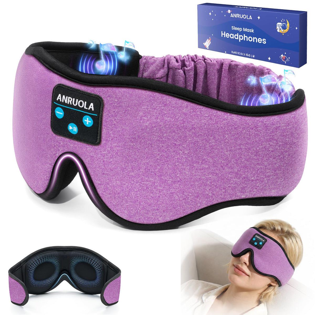 Bluetooth Sleep Mask with Blackout Eye Mask S2878