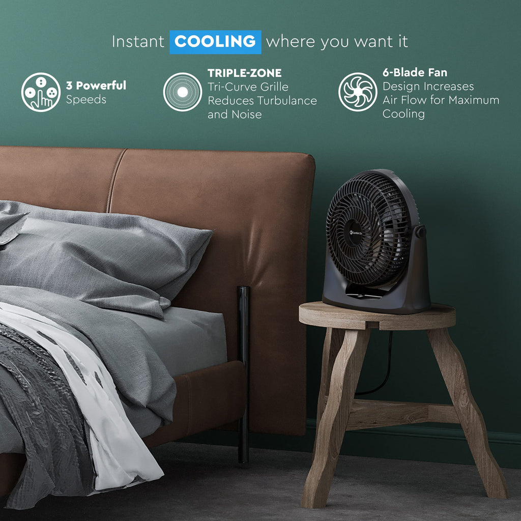 9 inch 3-Speed Floor Fan with Wall-Mounting V482